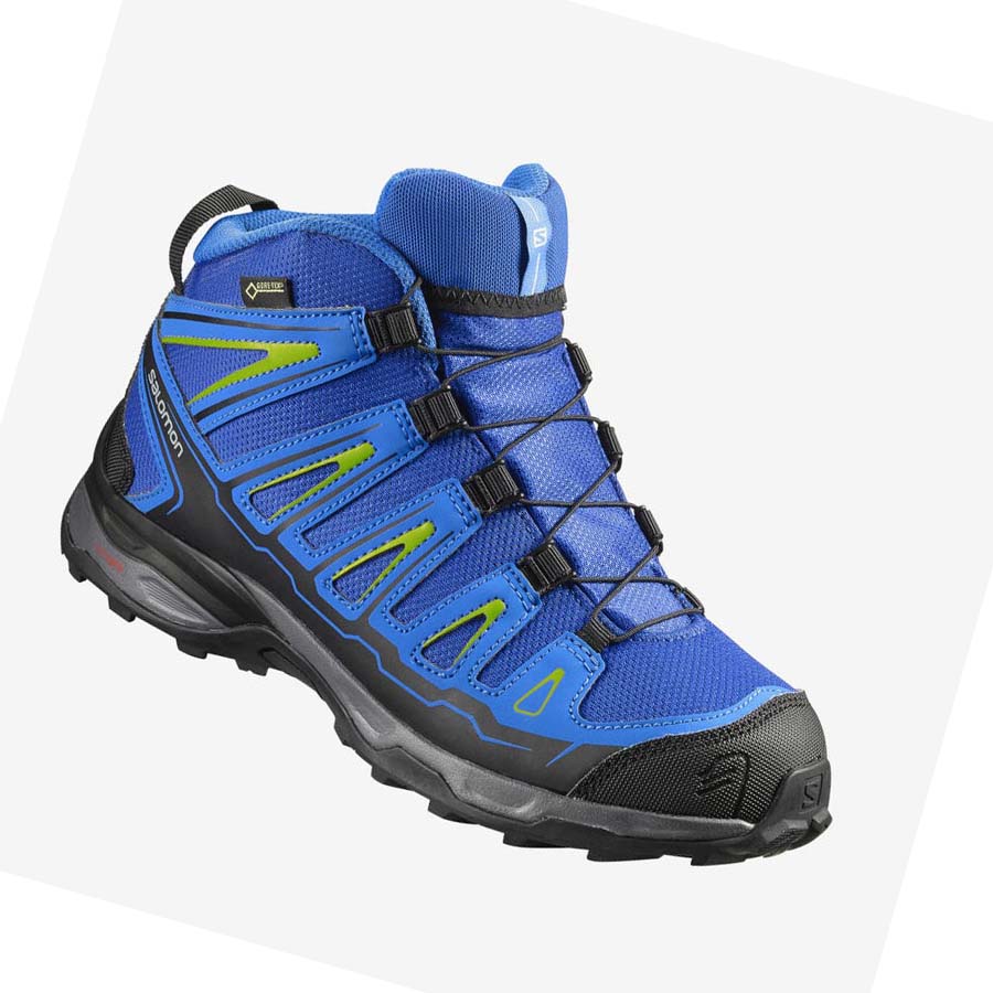 Salomon X-ULTRA MID GORE-TEX GTX J Çocuk Yürüyüş Ayakkabısı Mavi | TR 2034CTV